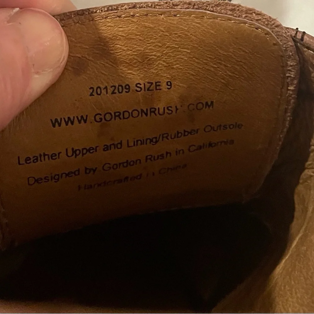 Gordon Rush Tan Brown Wingtip Leather Oxfords